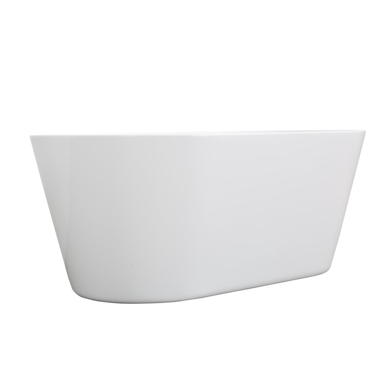 Kinwell In Acrylic Flatbottom Non Whirlpool Bathtub In White Wayfair